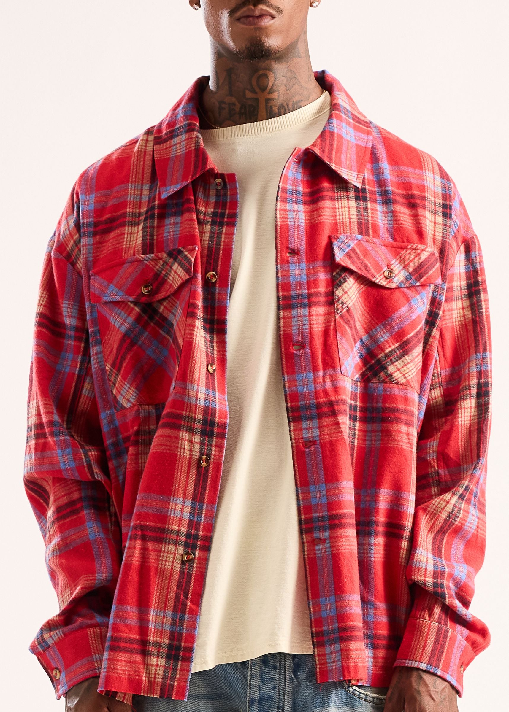 Diet Starts Monday Star Plaid Red