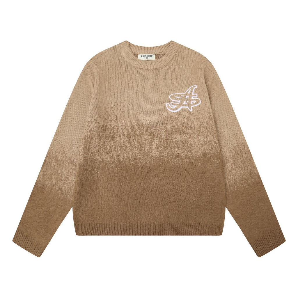 Almost Someday Mohair Gradient Crewneck