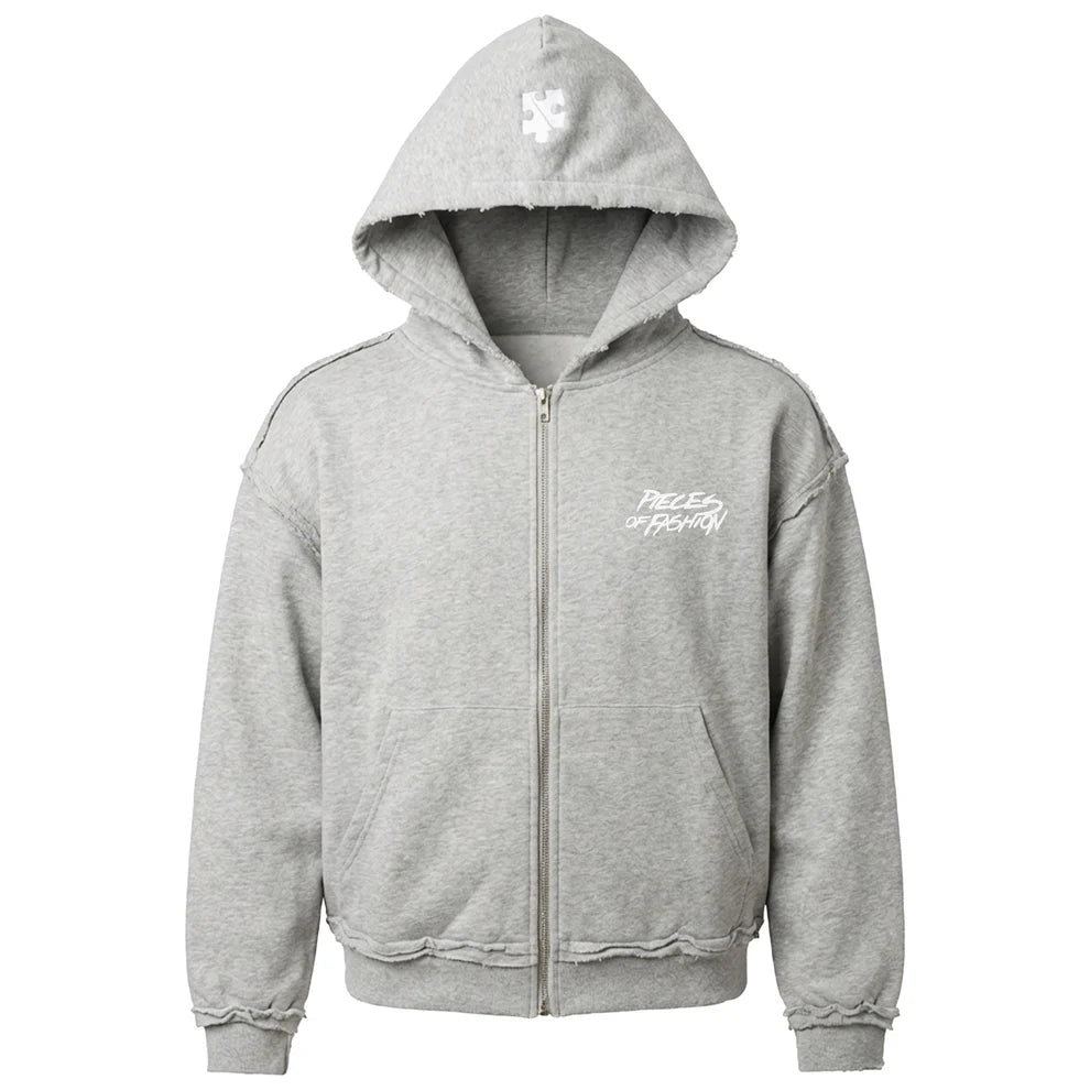 Pieces Of Fashion Hoodie Grey