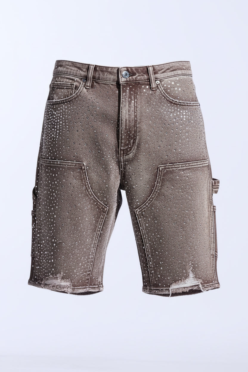 CRYSP Crystal Short Brown Washed
