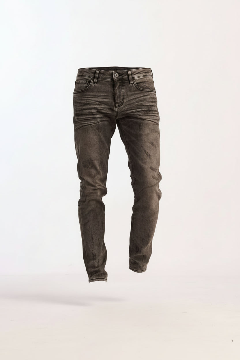 EMBELLISH David Skinny Grey Washed