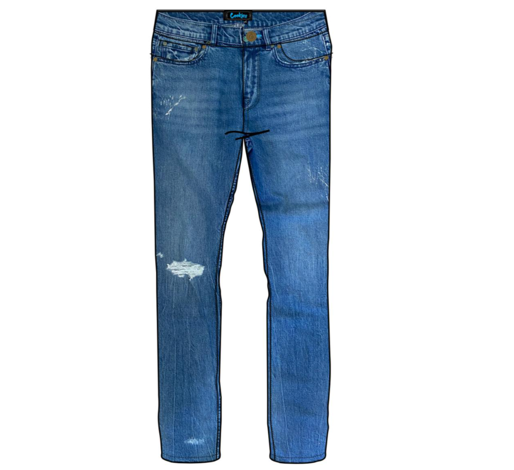 COOKIES BLUE WASH DENIM