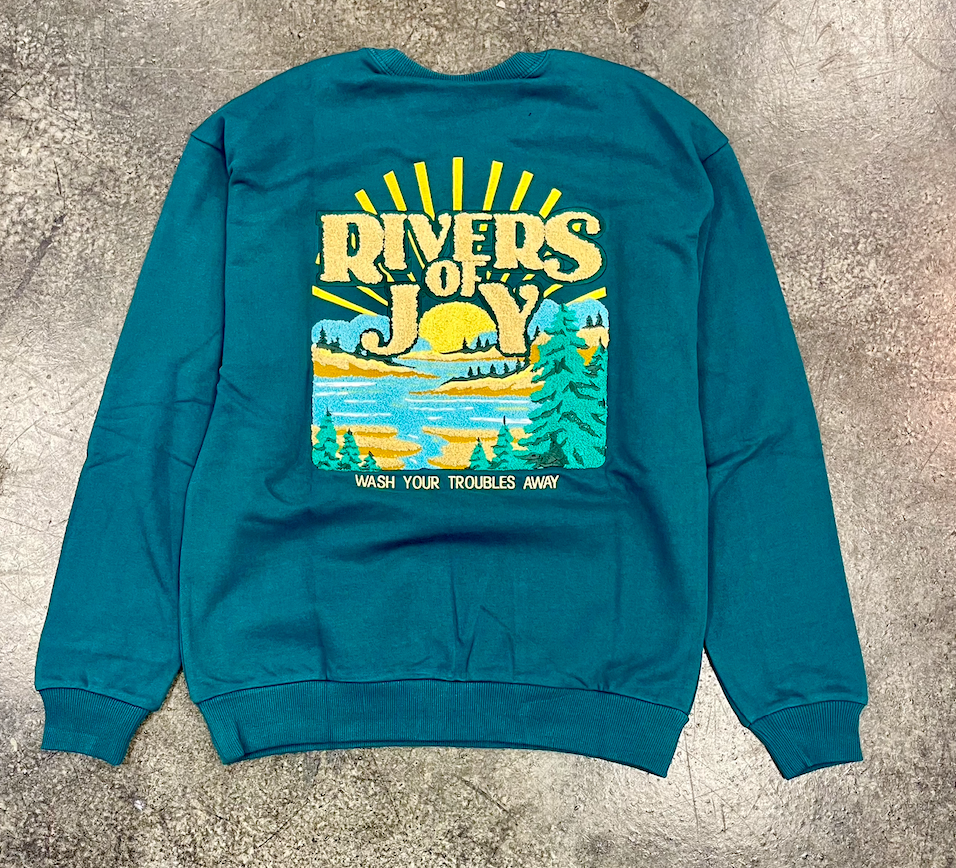 PAPER PLANES FA23 RIVERS OF JOY CREWNECK