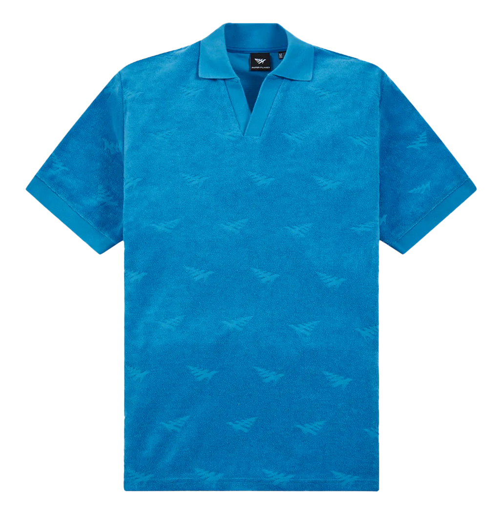 PAPER PLANES SU24 JACQUARD TERRY JOHNNY COLLAR POLO