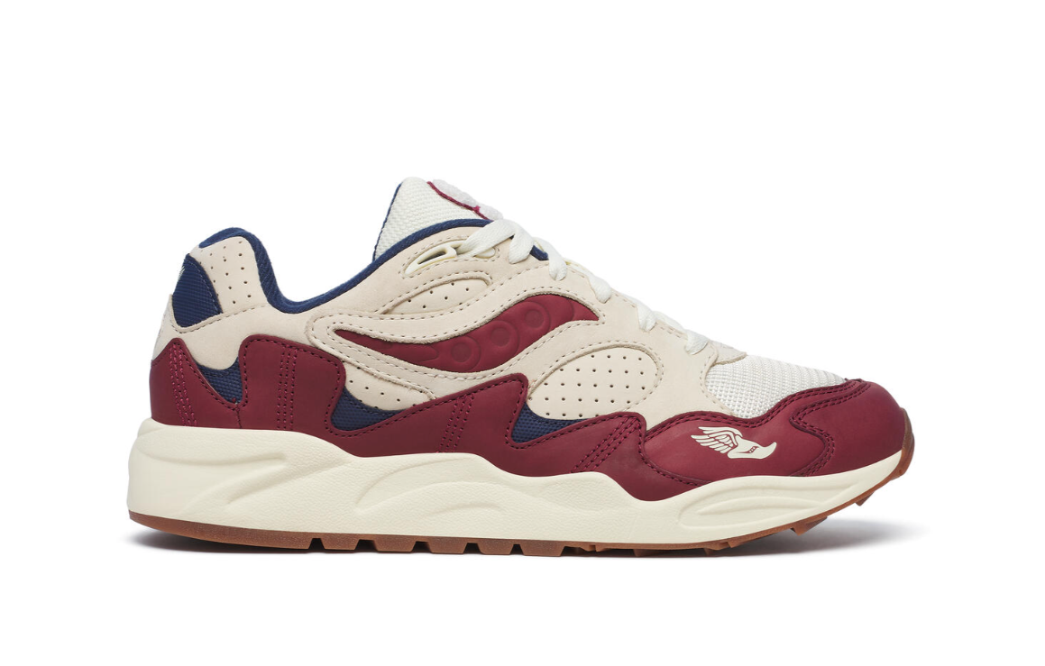 SAUCONY GRID SHADOW 2 CREAM/BURGUNDY