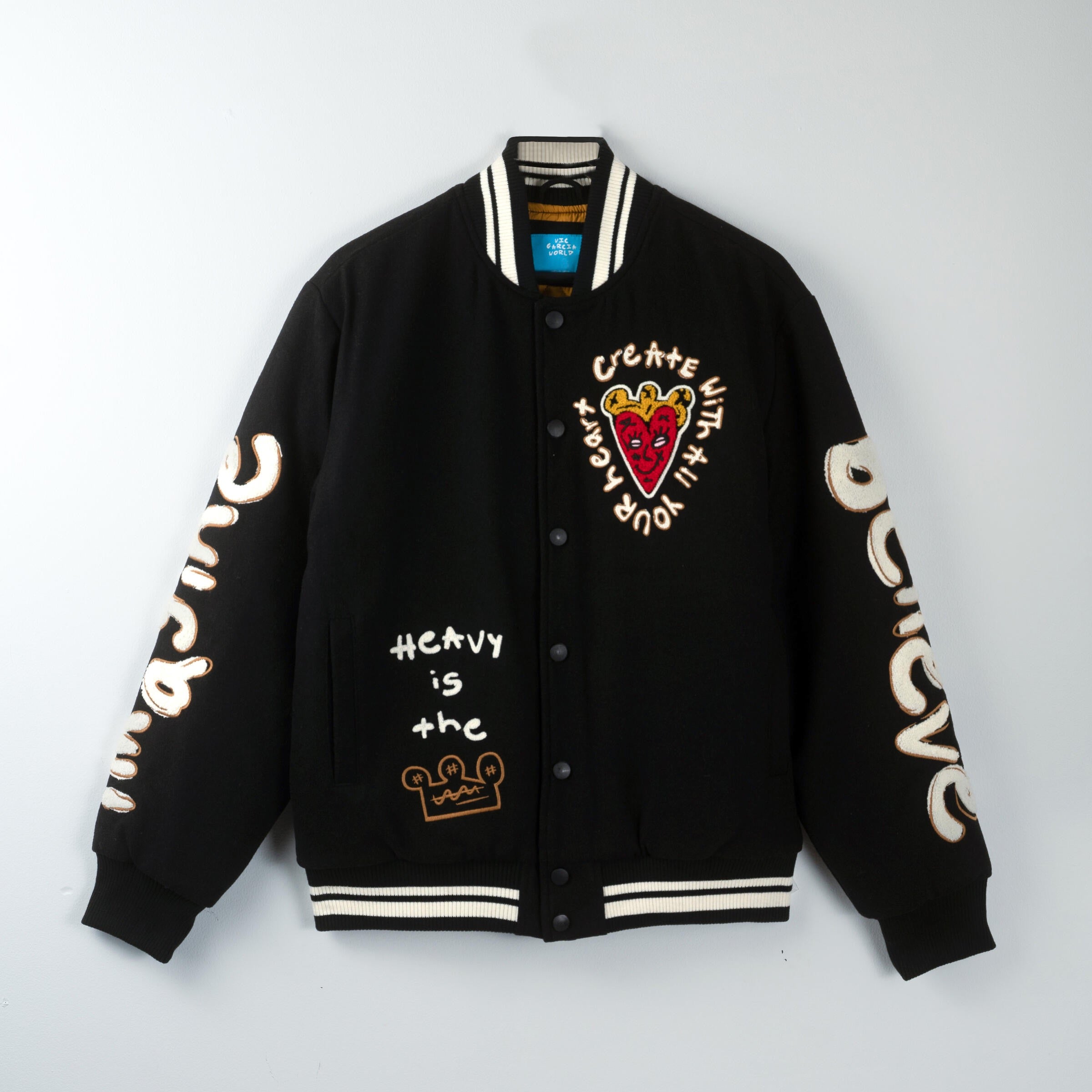 VIC GARCIA Melton Wool Bomber Jacket