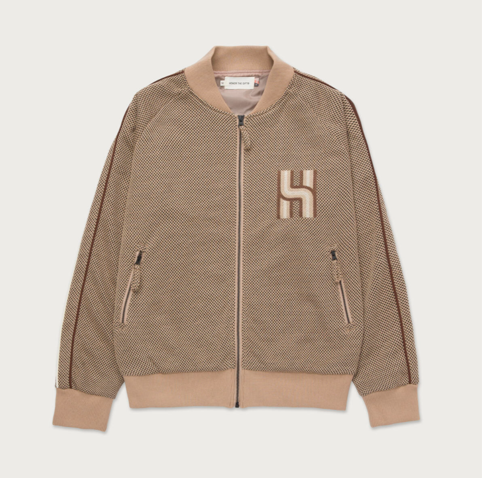HONOR THE GIFT NOVELTY KNIT TRACK JACKET