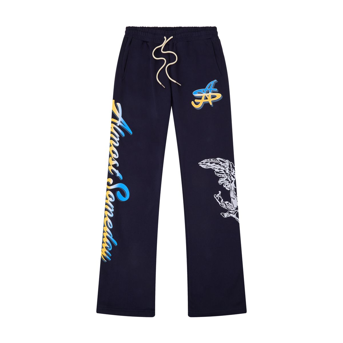 ALMOST SOMEDAY Headline Flare Bottoms