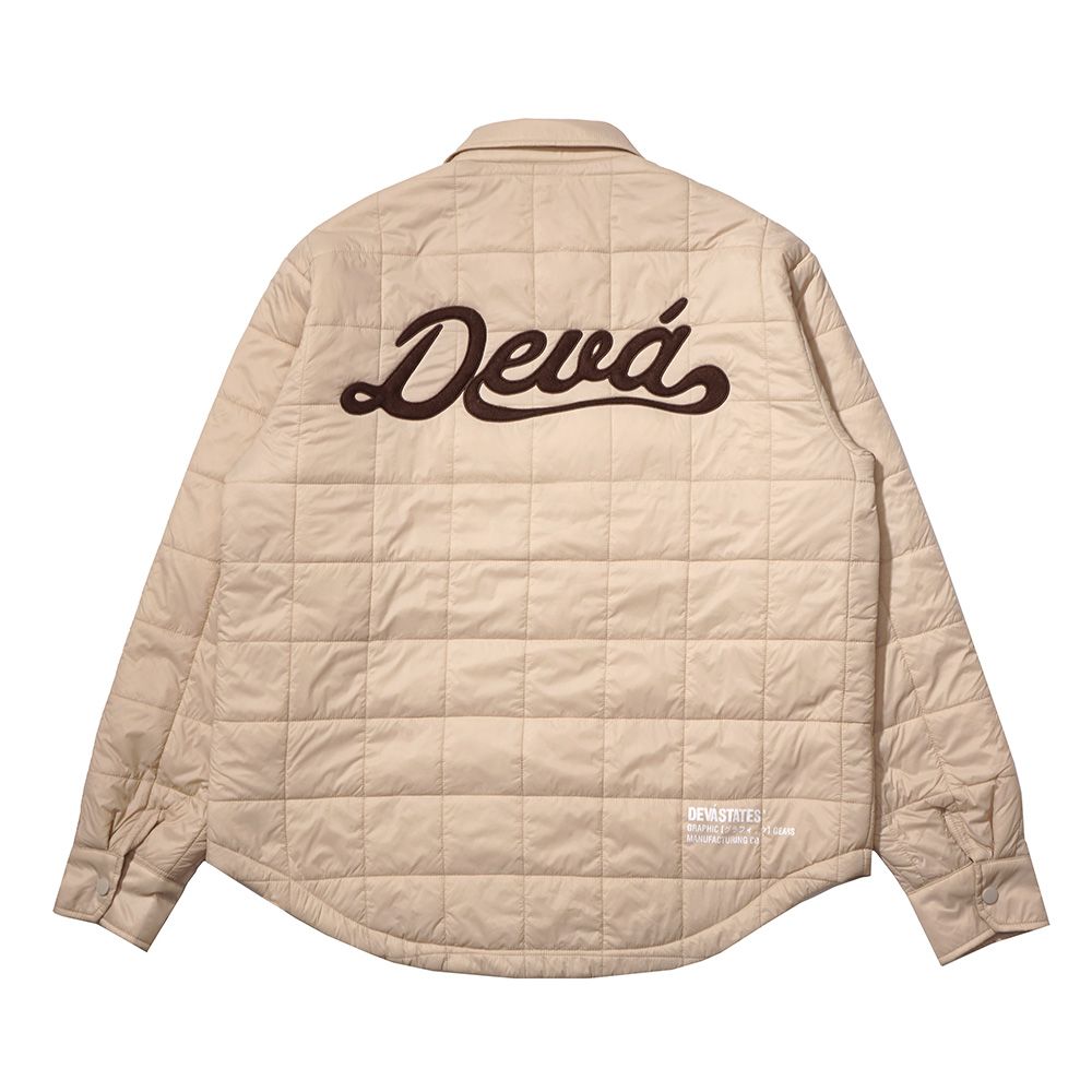 DEVASTATES Script Quilted Fatigue Buttonup
