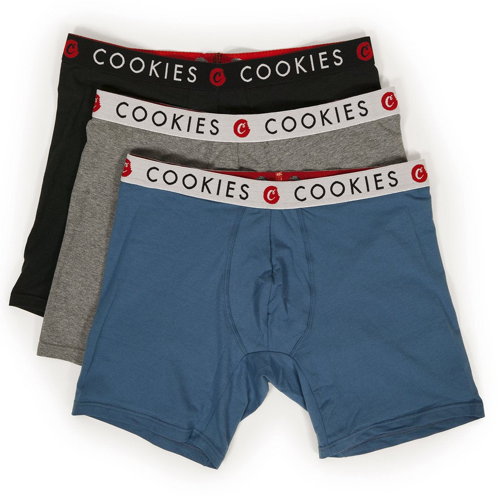 COOKIES 3 PACK SOLID BOXER BRIEFS