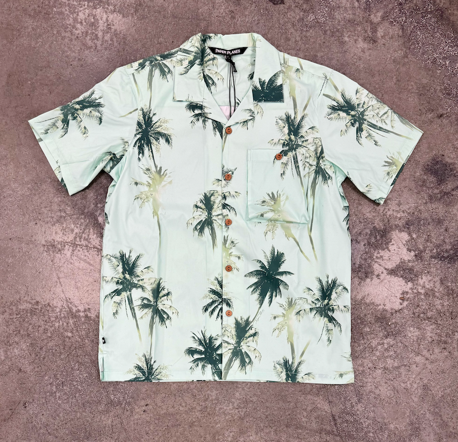 PAPER PLANES SP24 PALMS SUNSET SHIRT