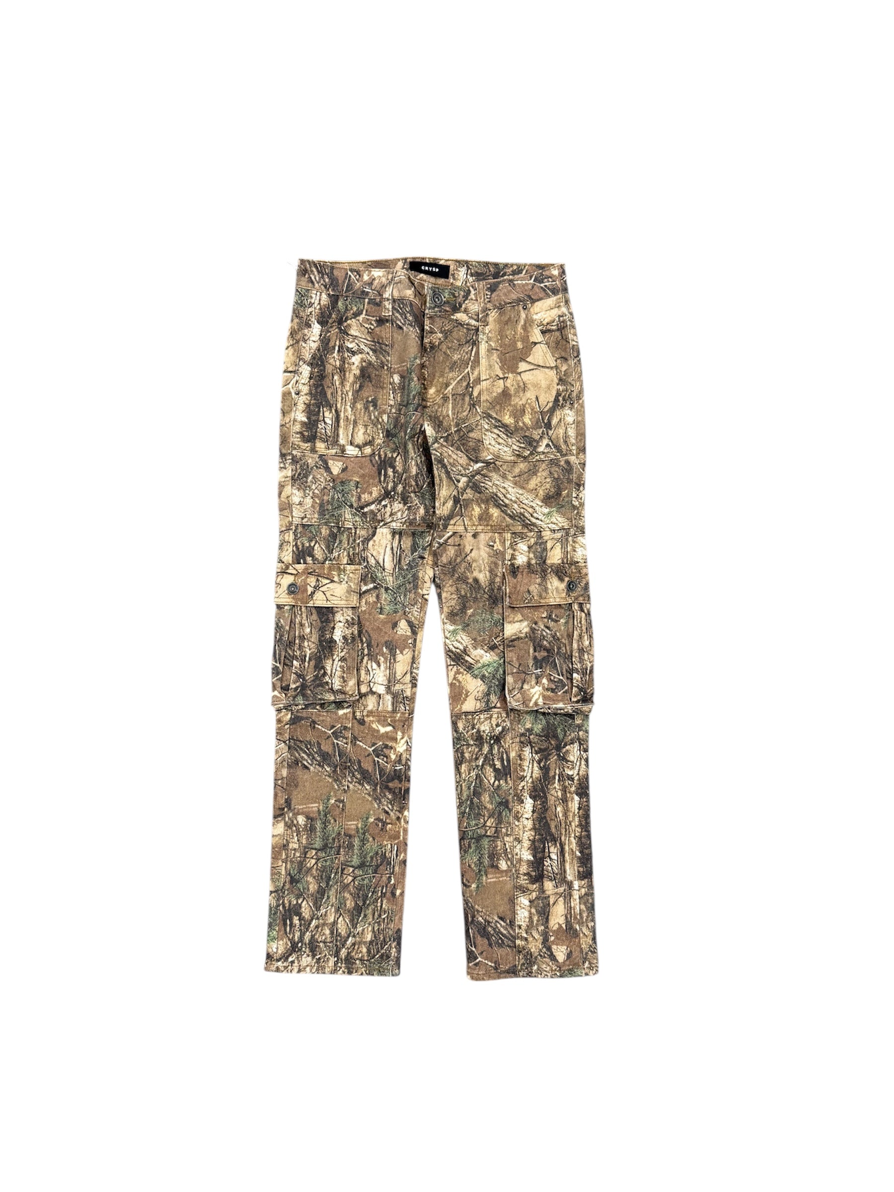 CRYSP ARROW SKINNY CARGO Woodland Camo Denim