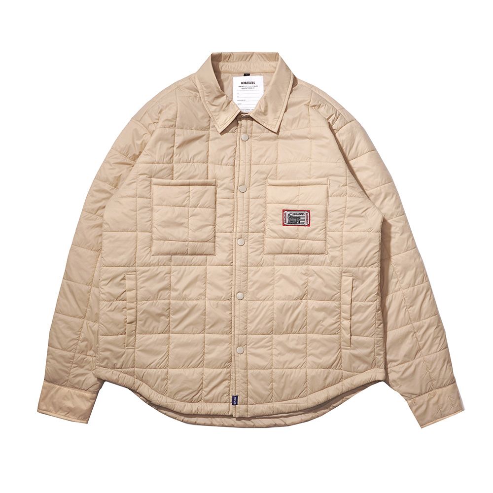 DEVASTATES Script Quilted Fatigue Buttonup