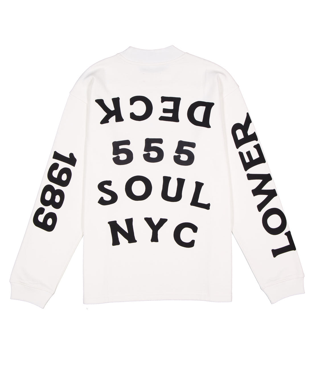 555 SOUL Ludlow Mockneck Sweatshirt White