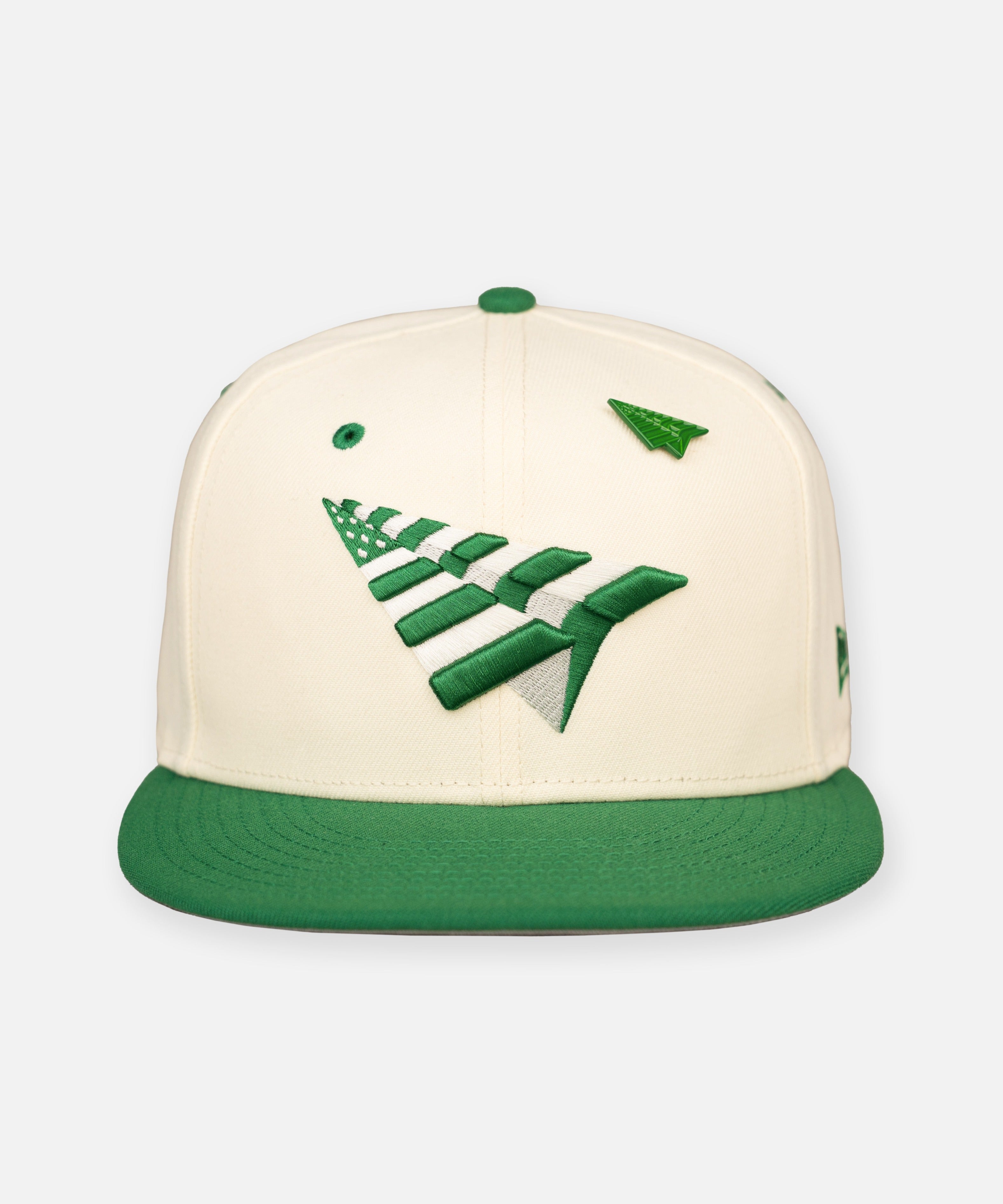 PAPER PLANES The Original Chrome White/Kelly Snapback Crown